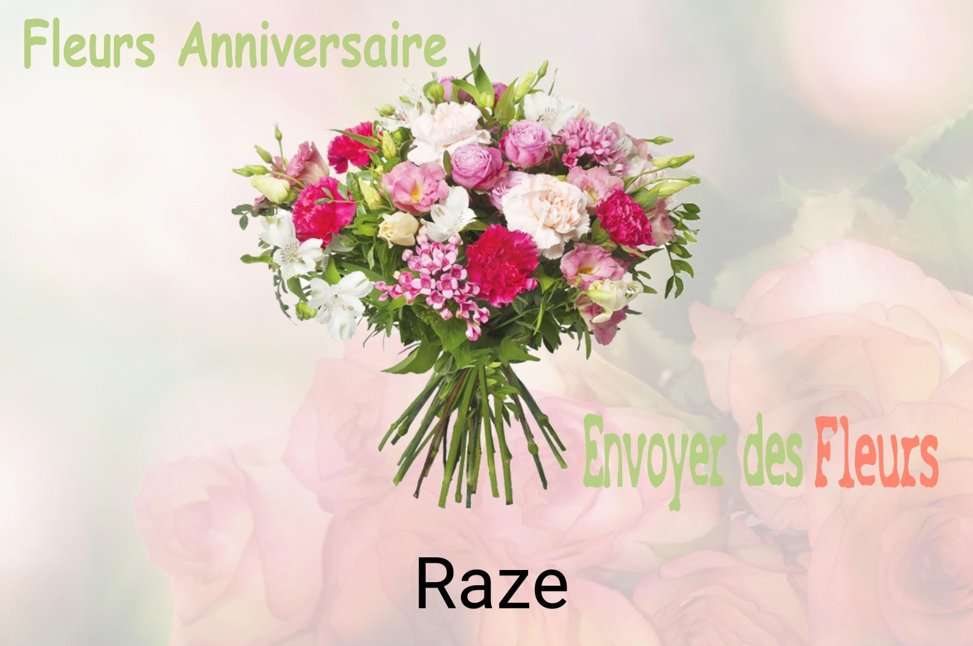 Bouquet de fleurs d’anniversaire livré à Raze