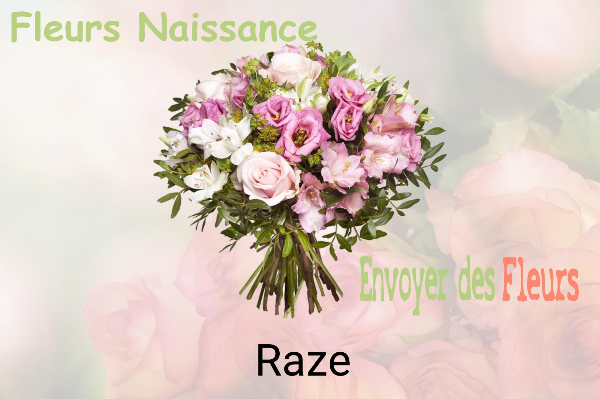 Bouquet de fleurs de naissance livré à Raze